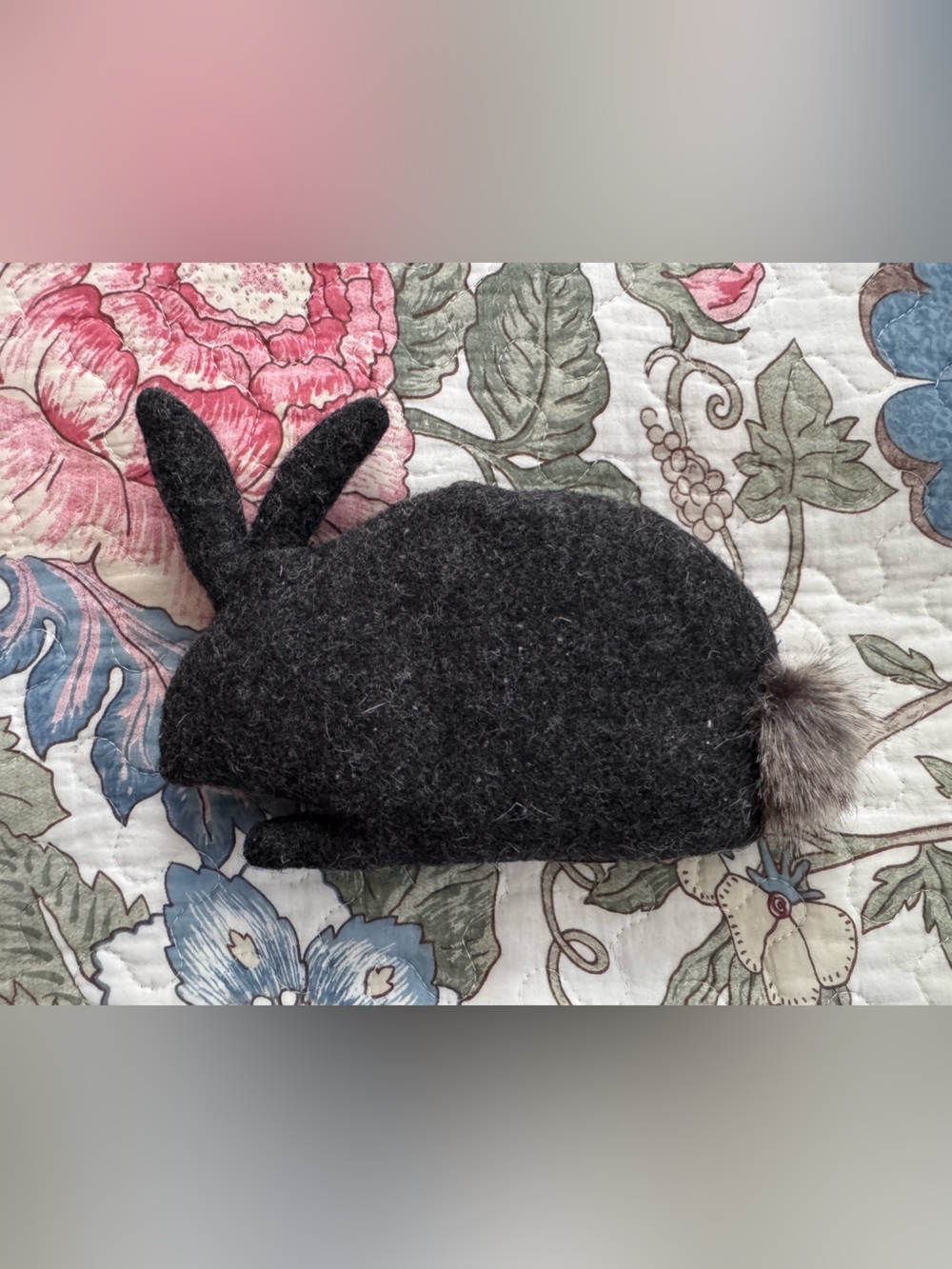 Wool Rabbit with Fur tail